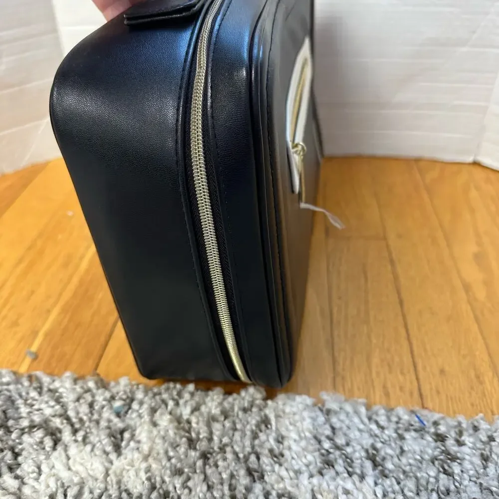 Estee Lauder Black White Cosmetics Bag Makeup Travel Case Toiletries